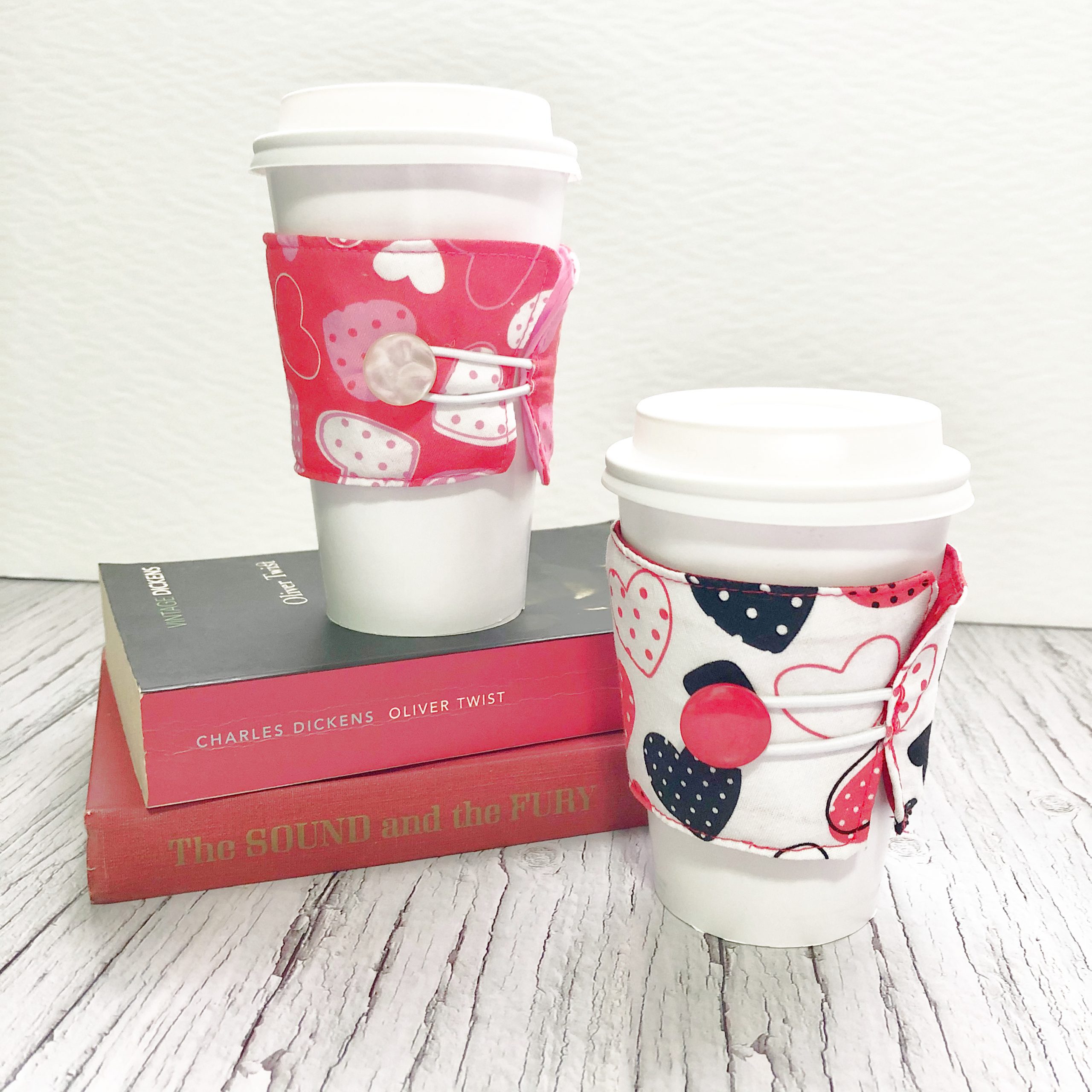 Reusable Beverage Sleeves - Valentine Themed - Image 2