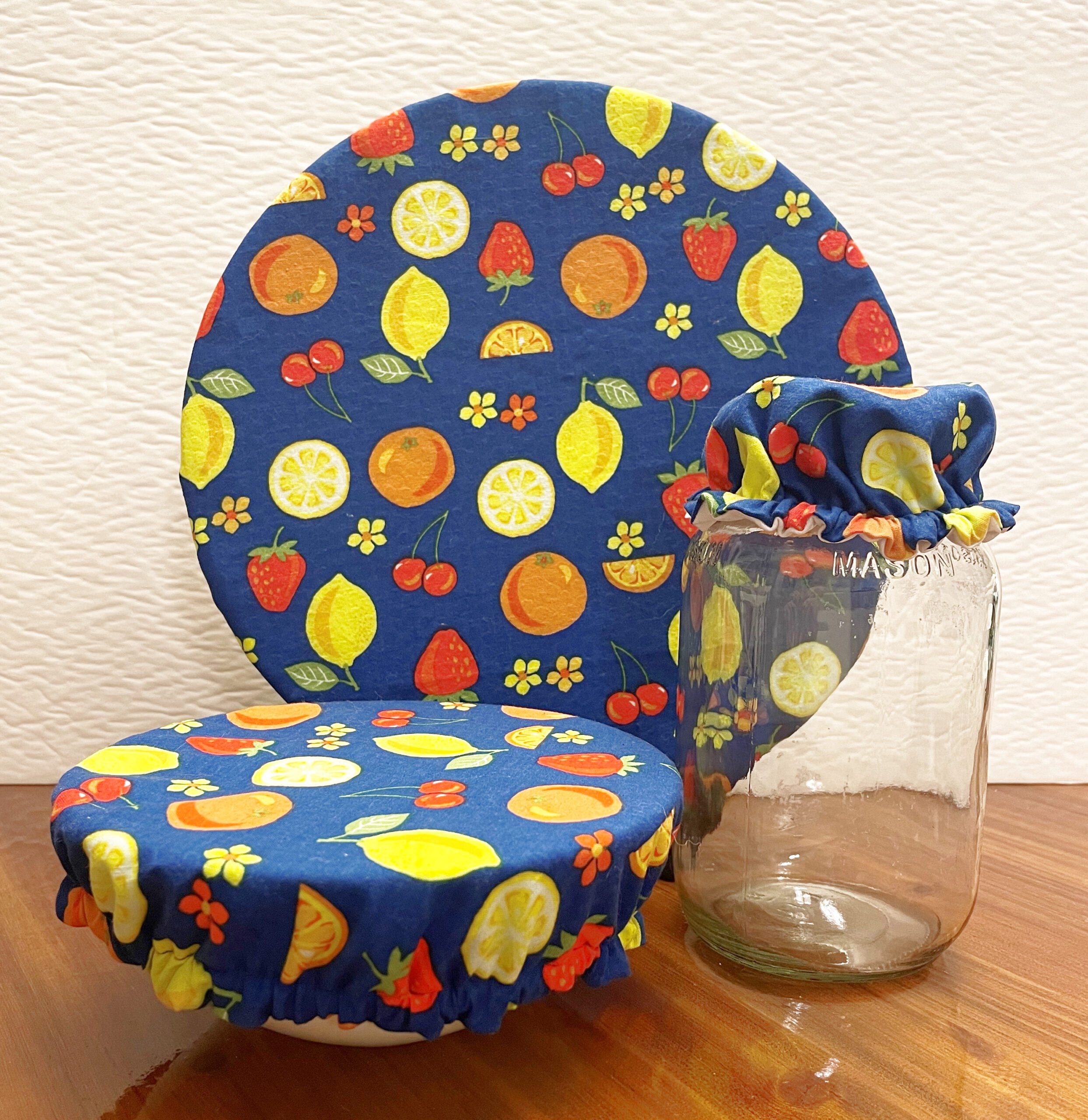 Reusable Bowl Covers - Royal Blue Fruit Salad