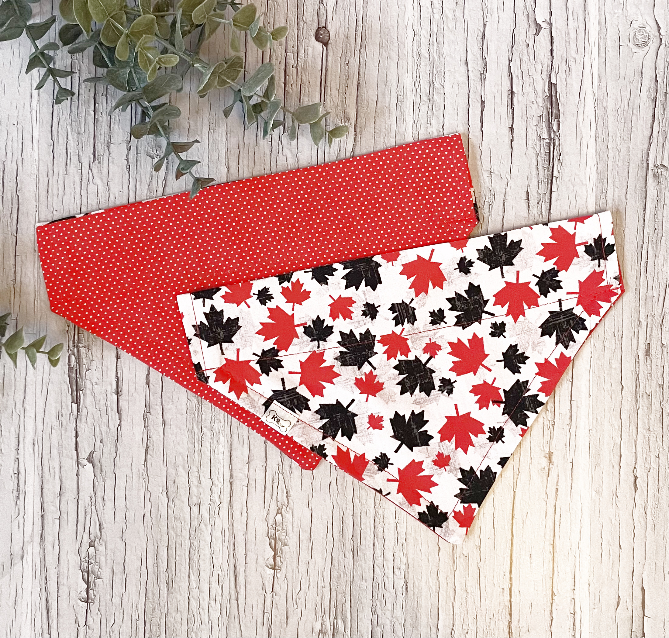 22x22 Canada Maple Leaf Bandana | Red White Unisex Bandanna | RFCO